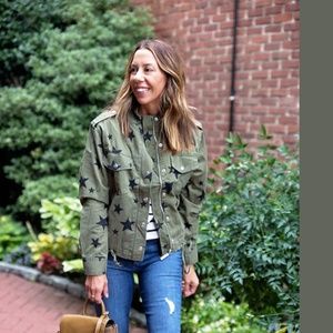 INDIGO SAINTS Star-Print Utility Jacket